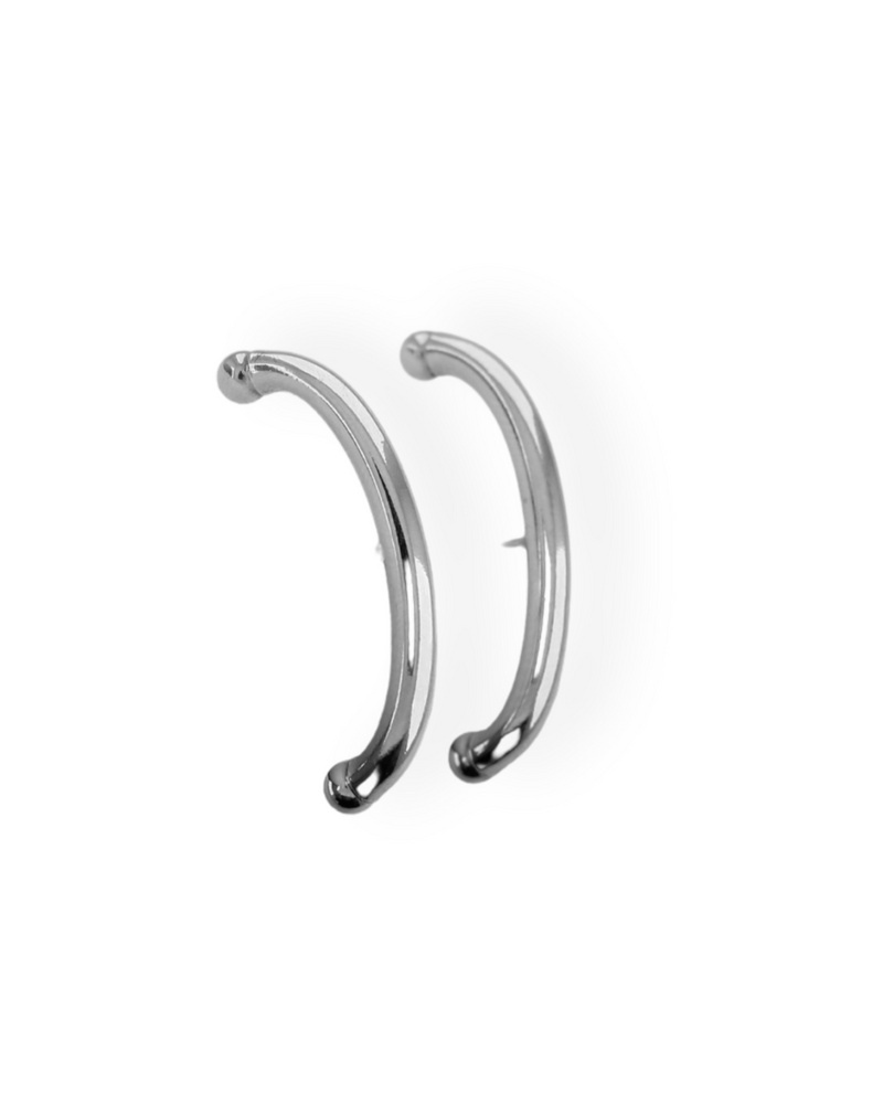 Brinco Earcuff Tubo Ródio Branco