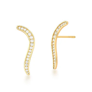 Brinco Asas Earcuff 1 Volta Banhado a Ouro