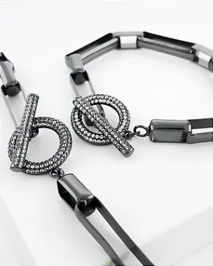 Chocker Fecho T Ródio Preto